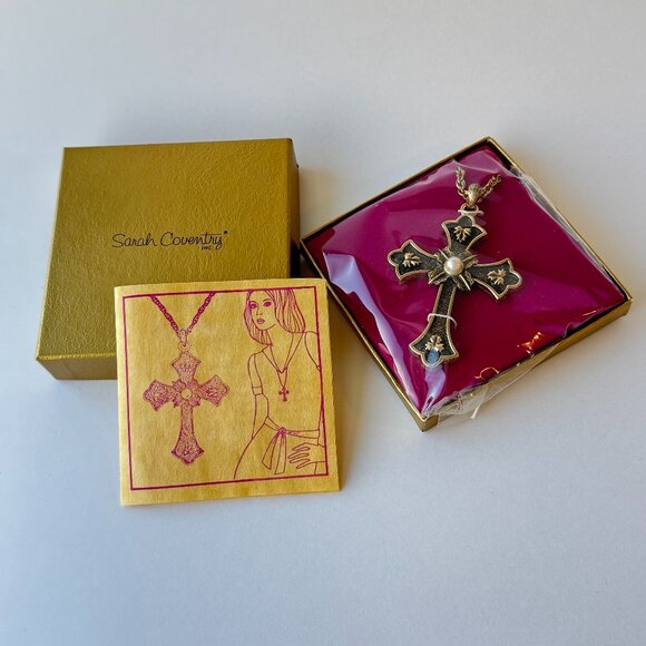 VINTAGE NEW Sarah Coventry 1975 Limited Edition Peace Cross - Picture 1 of 6